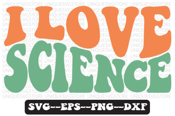 I Love Science Quote Retro SVG Design